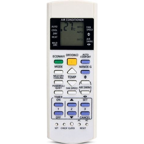Mando a distancia de aire acondicionado compatible con Panasonic A75C3300 (1/5)