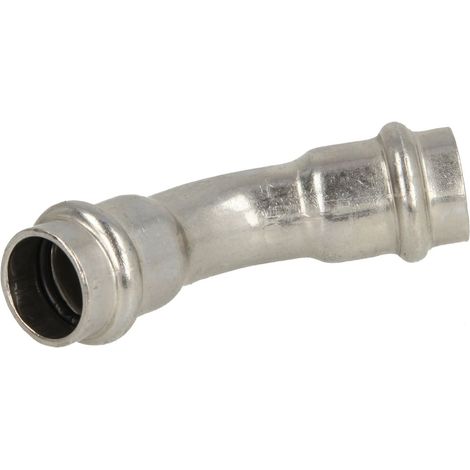 Coude 45° à sertir en inox FF15 mm profil V