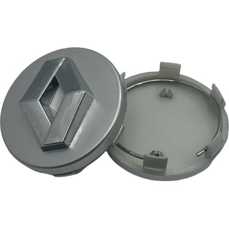 Universelle Radkappen für Renault Koleos, Captur, Scenic, Koleos, Fluence, Latitude – 4 Stück, einfache Montage, langlebig, ABS – Silber, 60 mm