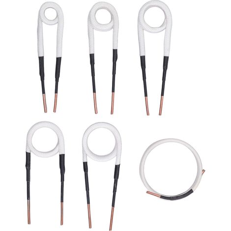 Kit de 6 bobines chauffantes à induction, noyau en laiton de 3 mm, fils chauffants à induction à formation libre de 20, 25, 30, 35 et 40 mm (1/5)