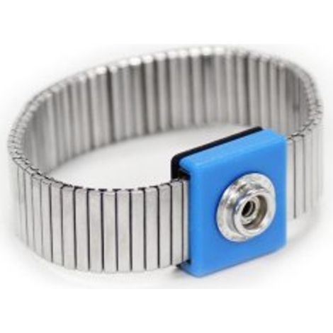 Antistat 066-0012 ESD-Handgelenkband Edelstahl, Blau