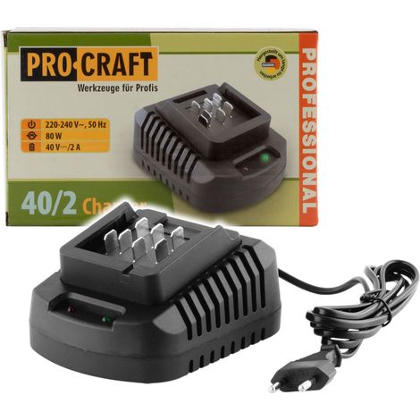Procraft 40/2 Ladegerät 2,0 A Ladestrom für 20/40 Akkus (1/5)