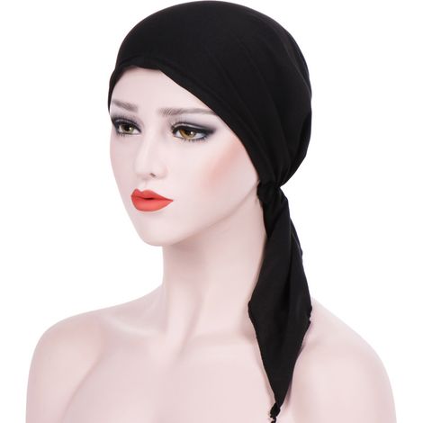 Headscarf - 100% Cotton Pre-Tied Snood Headcover for Hair Loss - Soft Seamless Design - One Size (1/5)