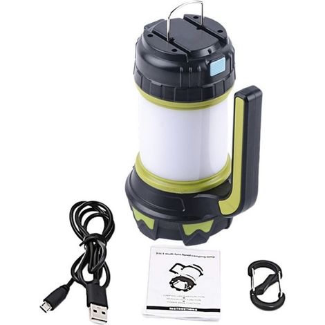 Lampe De Poche Led Rechargeable 1200 Lumens, Batterie Externe De Grande Capacité Et 6 Modes, Étanche, Lanterne De Recherche, Le Meilleur Choix Pour Les Urgences, Le Camping, La Randonnée Et La Pêche. (1/5)