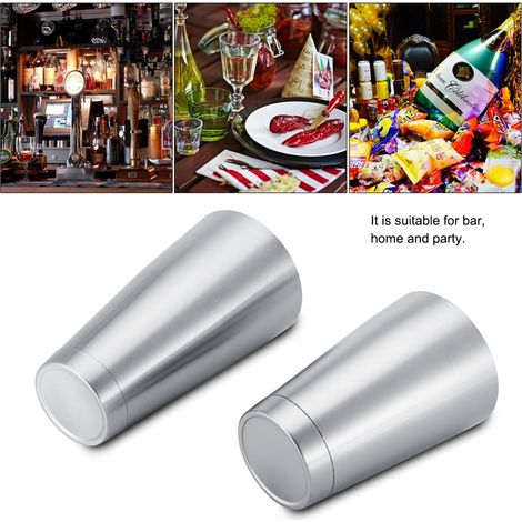 Robuster und langlebiger Cocktailbecher/Shaker aus Edelstahl – Bar- und Küchenutensil (Silber) (1/5)