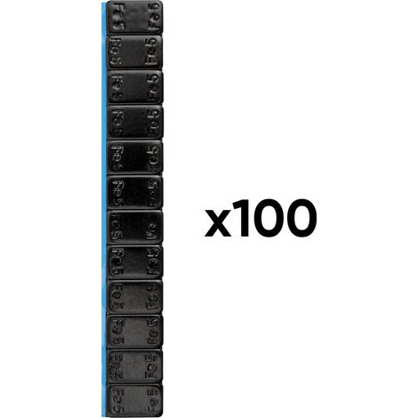 JBM54787 Schachtel mit 100 Stück 60 g (12×5 g) selbstklebende Gegengewichte aus Eisen, Farbe schwarz