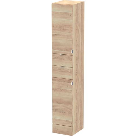 Hudson Reed Fusion Tall Tower Unit 300mm Wide - Bleached Oak (1/2)