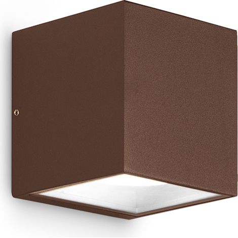 GES172- APPLIQUE 2 LUCI ATTACCO GX53 ALLUMINIO E VETRO COLORE MARRONE (1/2)