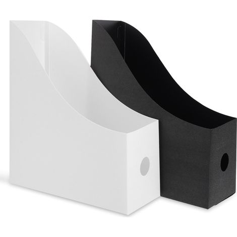 Un ensemble de 2 boîtes de rangement pour documents de bureau, des classeurs, des boîtes de rangement pour livres et des fournitures (1/5)