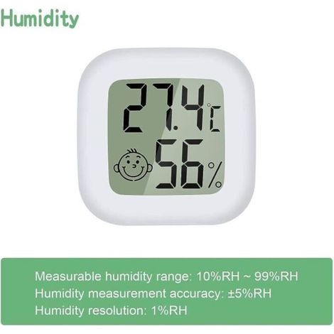 Digital Thermometer Hygrometer - Measuring Range -50℃ to 70℃, 10% to 99% RH (1/3)