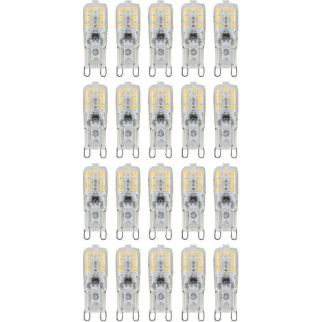20 dimmbare G9 3W LED-Lampen, ersetzen Glühlampen, AC220-240V, warmweiß [NX] (1/4)