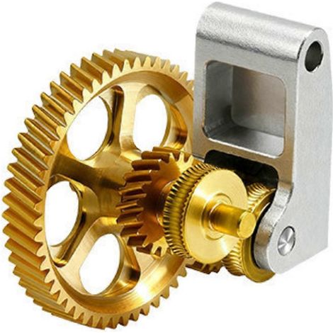Antriebsradsatz mit Nano-DLC-Beschichtung und gehärteten Stahl- und Messingzahnrädern für den Bambu Lab X1/P1S Extruder. (1/5)