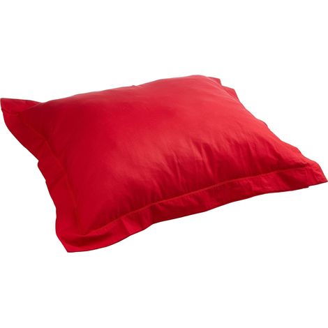 Douceur D'Intérieur - 1640683, Federa Di Guanciale , 63 X 63 Cm , Lit Uni , Unito 57 Fili , Rosso (1/3)