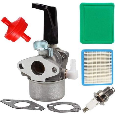 696065 Kit carburateur avec Joint d'étanchéité Filtre à air YL-991, Filtre à Carburant YL-999, Bougie d'allumage YL-721 Compatible with motoculteur 697422 110412 110402 (1/5)