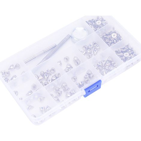 Kit de Rivets et Clous en Zinc 7x9mm pour Fabrication de Bijoux en Cuir et Accessoires pour Animaux (1/5)