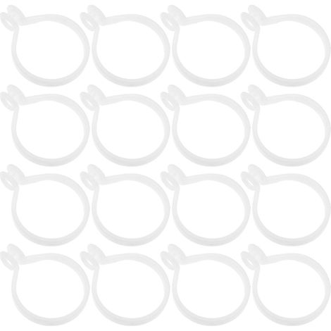 100 anneaux en plastique blanc pour la maison