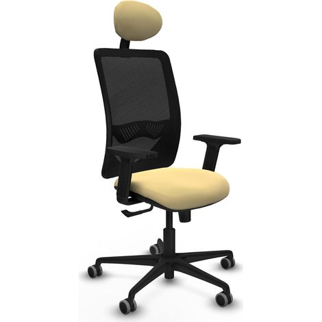 Silla ergonómica piqueras y crespo Zulema negro cuero sintético (1/2)