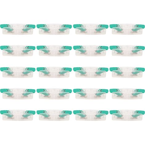 Lot de 20 connecteurs électriques rapides à levier, compacts 1 vers 1, kit de raccordement en ligne 41A 450V
