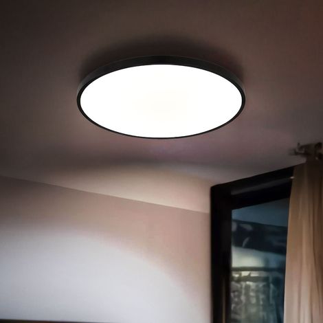 Deckenlampe Deckenleuchte Wohnzimmerlampe LED Flurlampe schwarz Backlight D 23cm