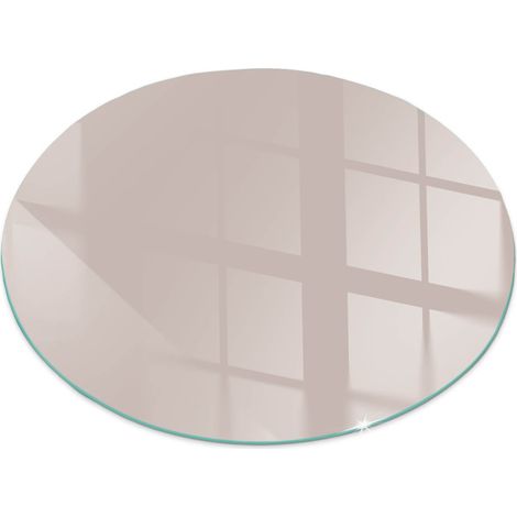 Glasplatte für Kaminofen Sicherheitsglas Schutzplatte Glasbodenplatte für Kamin Hitzeschutz für Kamin Funken Elegant Farbe Hellbraun Rund fi 70 cm