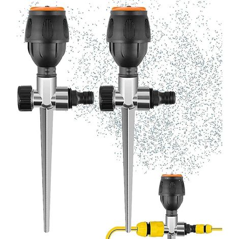 Arroseur de jardin à rotation automatique, turbine au sol, irrigation à 360°, pelouse, automatique, réglable avec panneau de commande (1/2)