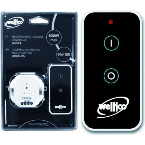 Weltico – Télécommande universelle ON/OFF pour projecteur – Module 1000W – Contrôle à distance jusqu'à 50m – Installation simple et rapide (1/2)