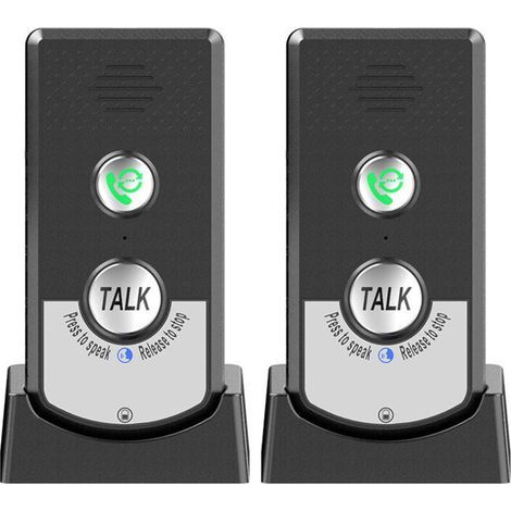 Lot de 2 interphones sans fil – Communication bidirectionnelle – Portée jusqu'à 1000m – Autonomie 1 semaine – Réglage du son 3 niveaux