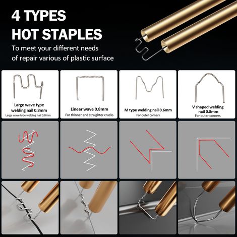 Pistolet thermique pour machine à souder le plastique, kit d'outils de réparation automobile (1/5)