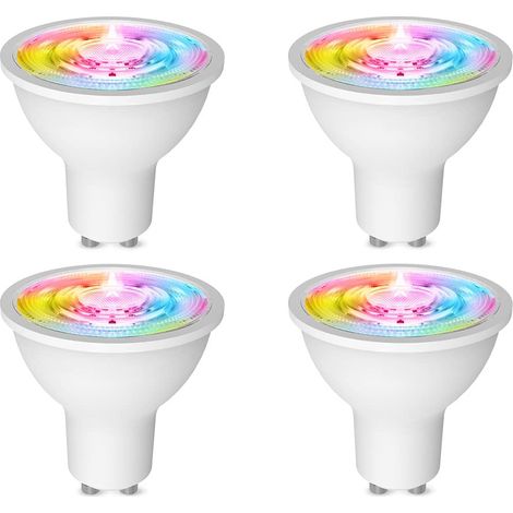 Applicable Lampe LED GU10 ZigBee, Spot LED Intelligent GU10 5W, RVB CCT Dimmable, Compatible avec Alexa, Compatible avec Philips HUE 3.0 (4pcs)