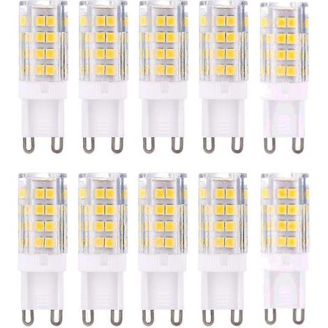 Ampoules LED G9, 5 W (équivalent halogène 40 W), 100-240 V, 430 lm, blanc chaud 3000 K, culot G9, non dimmables, pour l'éclairage domestique, lot de 12 (1/4)