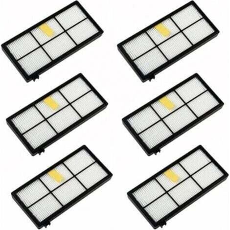 6 Pièces Kits d'Accessoires de Filtres de Rechange pour iRobot Roomba 800 900 Series 850 860 861 866 870 880 890 900 960 980 981 985 (1/5)