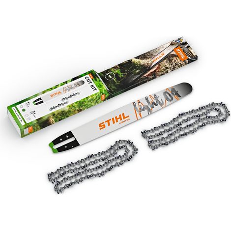 Schneidsatz Nummer 10 STIHL 2 Ketten mit Schiene für MS261 - MS271 - MSA300 Kettensägen (1/2)