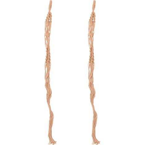 GANAZONO Lot de 2 suspensions pour plantes en macramé, style bohème, corde tressée à la main (1/5)