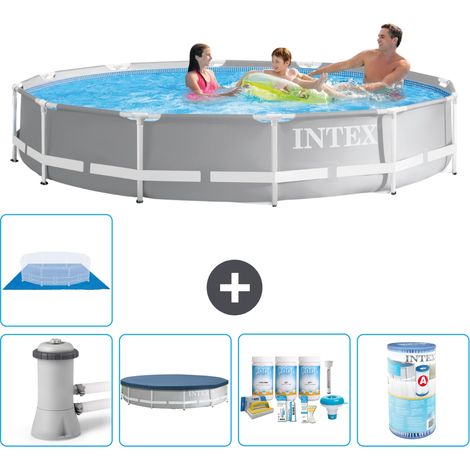 Intex Piscine Prism Frame Ronde - 366x76 cm - 6-pièces S42070 (1/3)