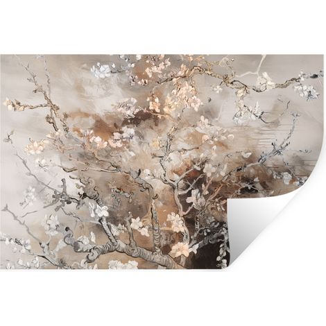 Wall Sticker Almond Blossom - Art - Van Gogh - Beige - Abstract 60x40 cm
