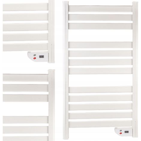Riscaldatore elettrico da bagno a parete, potente 500 W, con display a LED bianco. (1/5)