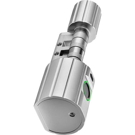Cerradura inteligente para puerta, acceso por huella dactilar, control por aplicación, 70 mm - Plata (1/2)