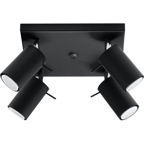 Plafón Vinivi negro, 4 luces (1/4)