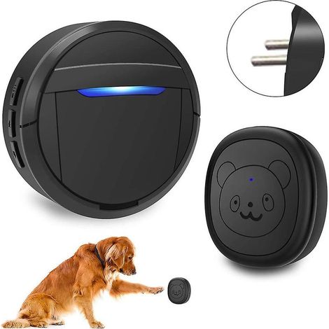 Kabellose Türklingel, Hundeglocke für die Stubenreinheitserziehung, wasserdichte Türklingel (IP55) mit 55 Melodien, 5 Lautstärkestufen und LED-Blitzlicht... (1/5)