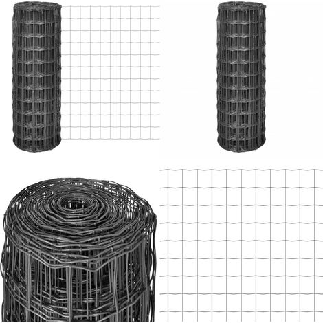 Eurozaun Stahl 25 x 1,2 m Grau - Eurozaun - Metallzaun - Drahtzaun - Gartenzaun - Sicherheitszaun - Home & Living (1/5)