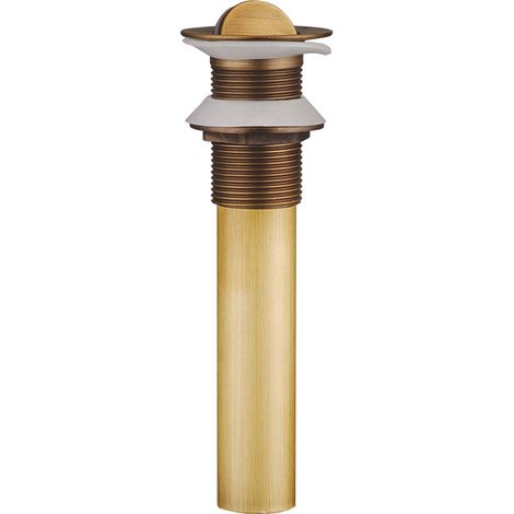 MIMOSON-Vintage Pop Up Évier Bouchon De Vidange Cliquez Vidange Pas De Déversement Universel Bronze Laiton Évier Robinet De Vidange Bassin Siphon Pas De Trou De Déversement Poli Pas De Déversement (1/5)
