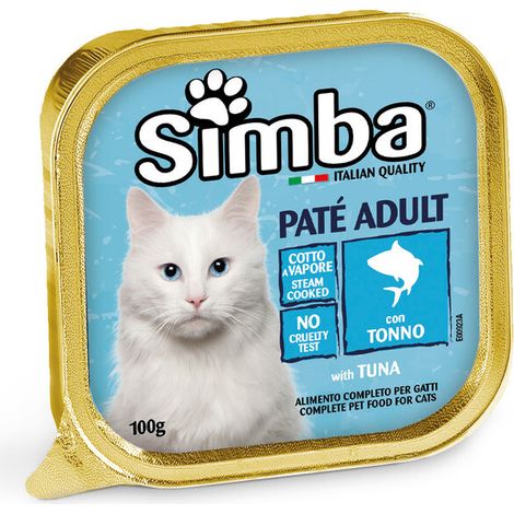 CIBO GATTO MONGE SIMBA 100 G PATE VSC PESCE Q.TA 32