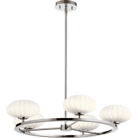 Elstead Kichler Pim Plafoniera a Sospensione Globo Cromo Lucido, 3000K, IP44 (1/5)