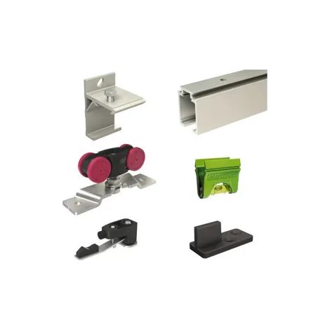 Rail para puerta corredera Mantion saf10-80-300-2 cierre suave 3m