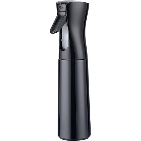Vaporisateur Cheveux 300ml Noir – Flacon Spray Vide Réutilisable, Brume Ultra Fine et Continue pour Coiffure, Plantes, Nettoyage et Soin du Visage (1/5)