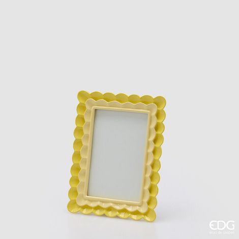 EDG Enzo De Gasperi Portafoto Cornice Balze Rettangolare H 20 Cm L 15 Cm Giallo