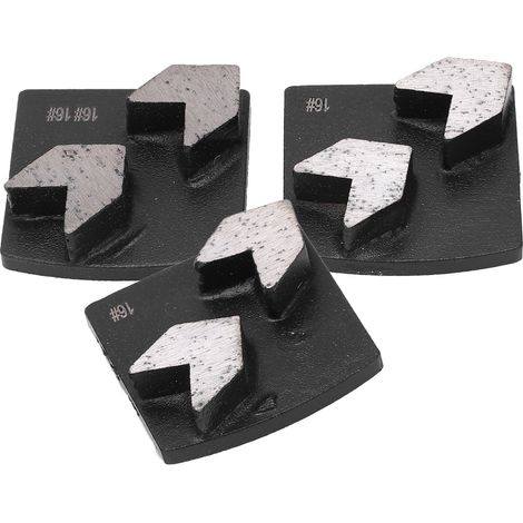 3-teiliges Set Diamantschleifblöcke mit Schwalbenschwanz- und Pfeilzahnung, schwarze Polierscheiben für Zement und Beton (1/5)