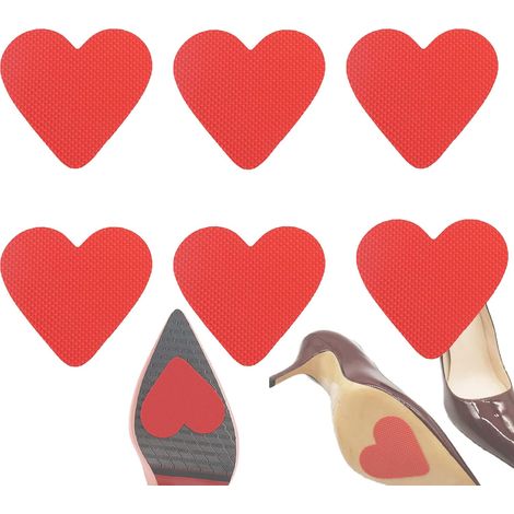 6 Pièces Talons Hauts Autocollants Antidérapants, Autocollant de Chaussure Antidérapant, Autocollant de Sem Antidérapante pour Femmes et Filles, Talons Hauts, Bottes, Sandales (1/5)