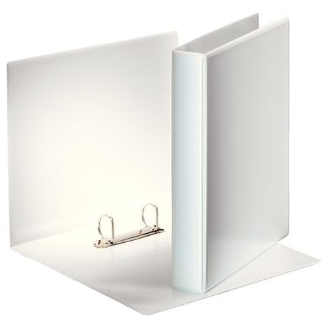 Classeur 2 anneaux cartonné Esselte personnalisable A4 - Dos 5 cm - Blanc (1/5)