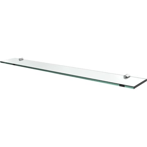S'AFIELINA Glass Bathroom Shelves, Wall Mounted Bathroom Shelf 8MM Thick Tempered Glass Shelf for Kitchen Living Room and Toilet, 78CM 1 Pack